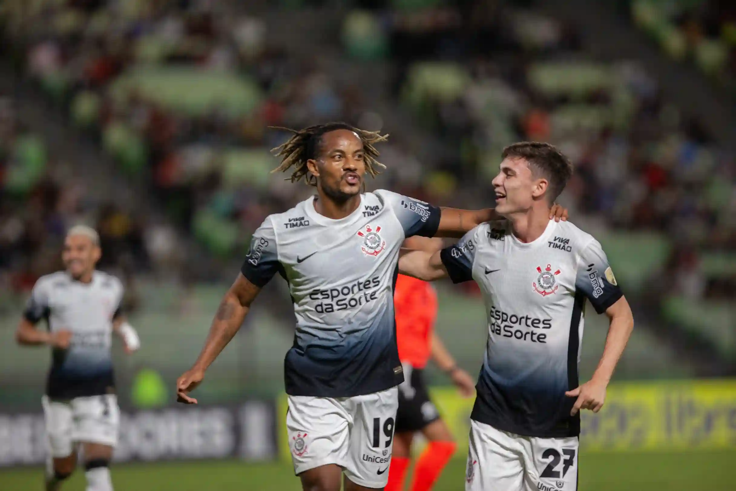 André Carrillo marcou para o Corinthians no primeiro tempo, mas vacila e sofre empate da Universidad Central na Libertadores - Foto: Divulgação/Conmebol