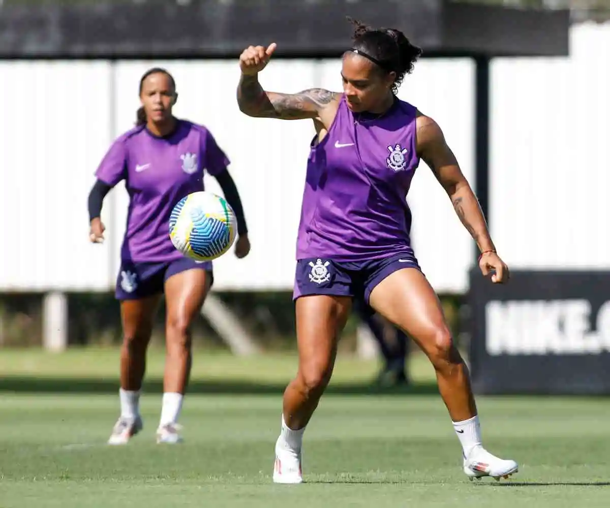 O elenco feminino do Corinthians intensifica treinos no CT Joaquim Grava na pré-temporada. Foto: Rodrigo Gazzanel/Corinthian