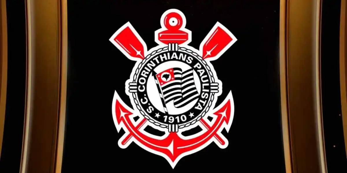 Escudo do Timão, presente no post de anuncio da classificação do clube pela Conmebol. Foto: Conmebol/Instagram