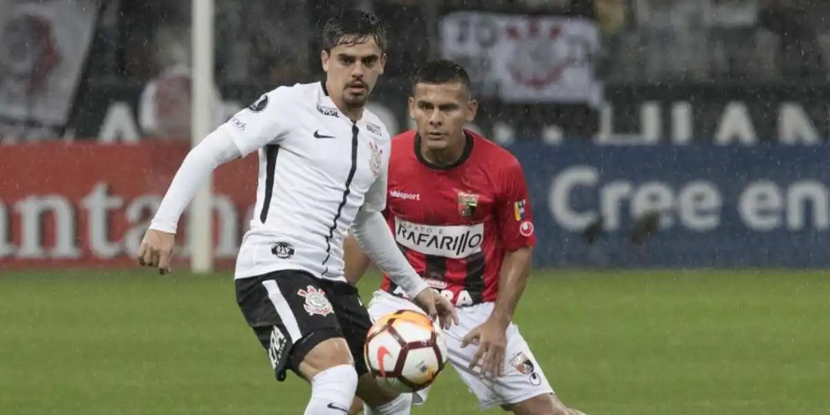 Duelo entre Corinthians e Deportivo Lara, em 2018. Na ocasião, o Timão venceu a partida por 2 a 0. Foto: Reprodução