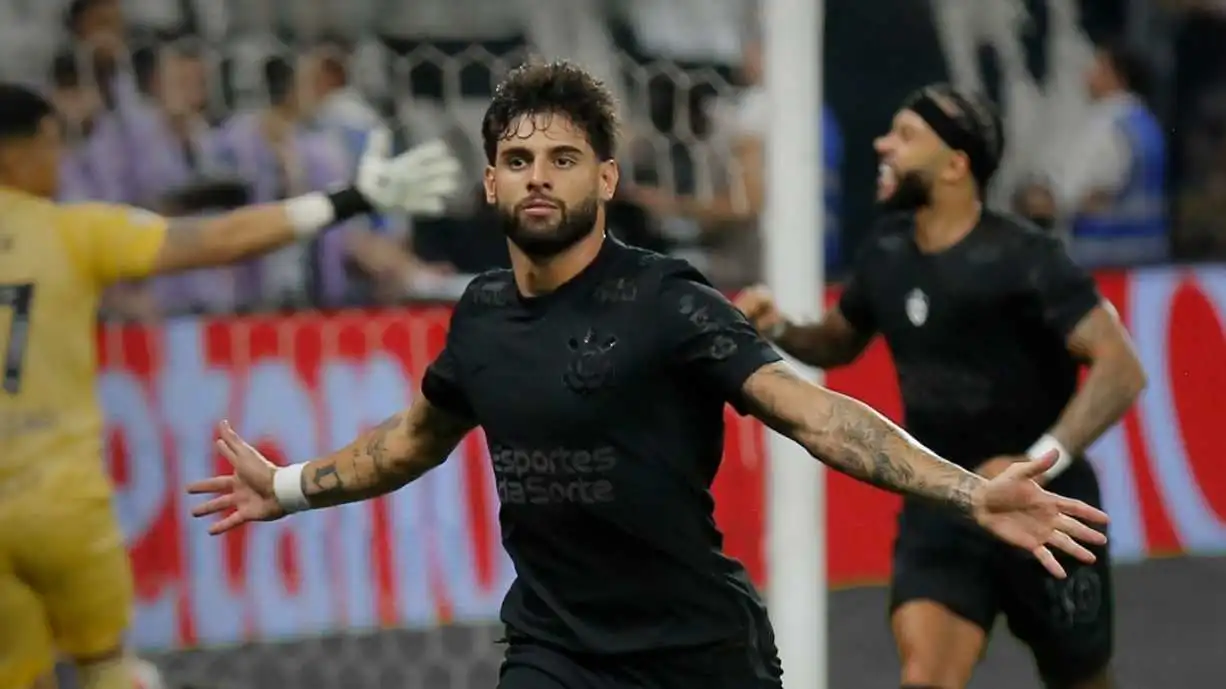 Com dois gols de Yuri Alberto e jogando na Neo Química Arena, o Corinthians venceu o Santos por 2 a 1 - Foto: Rodrigo Coca / Corinthians