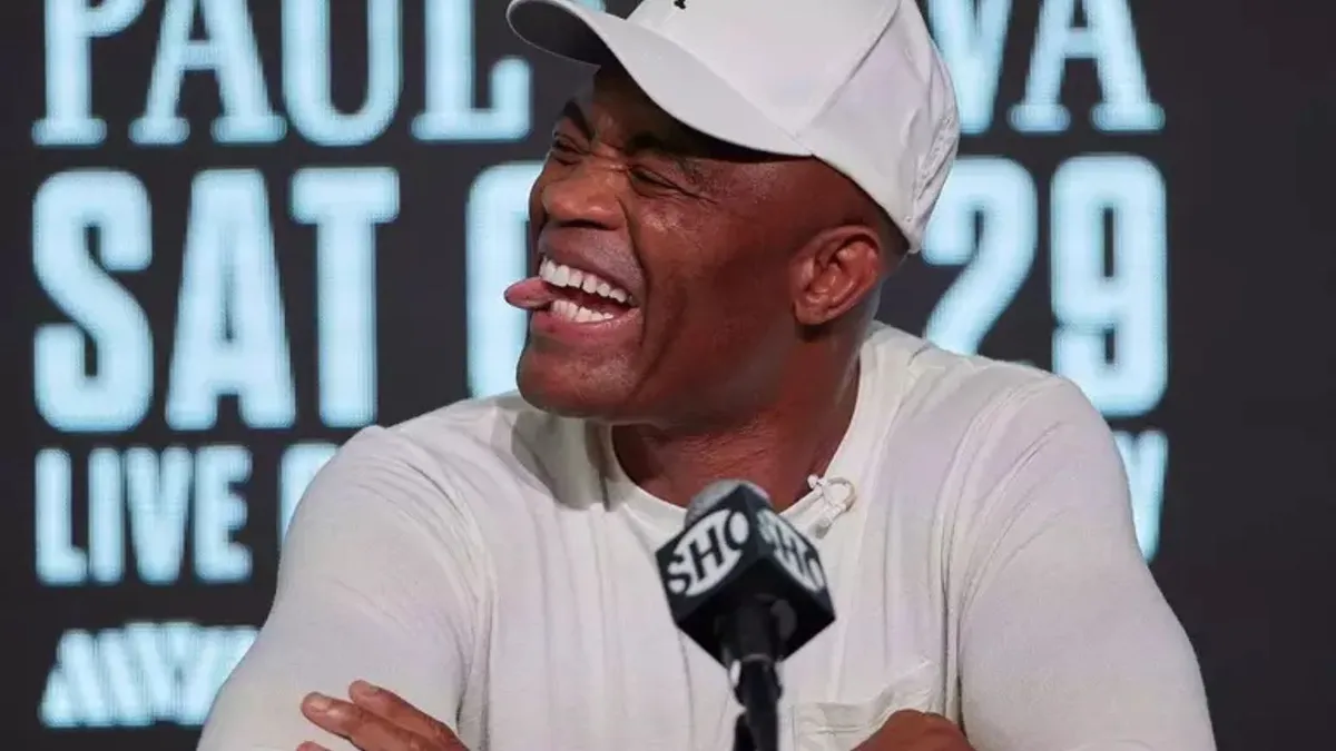 Anderson Silva na coletiva da luta contra Jake Paul Foto: Divulgação/Instagram Most Valuable Promotions / Esporte News Mundo  https://www.terra.com.br/esportes/