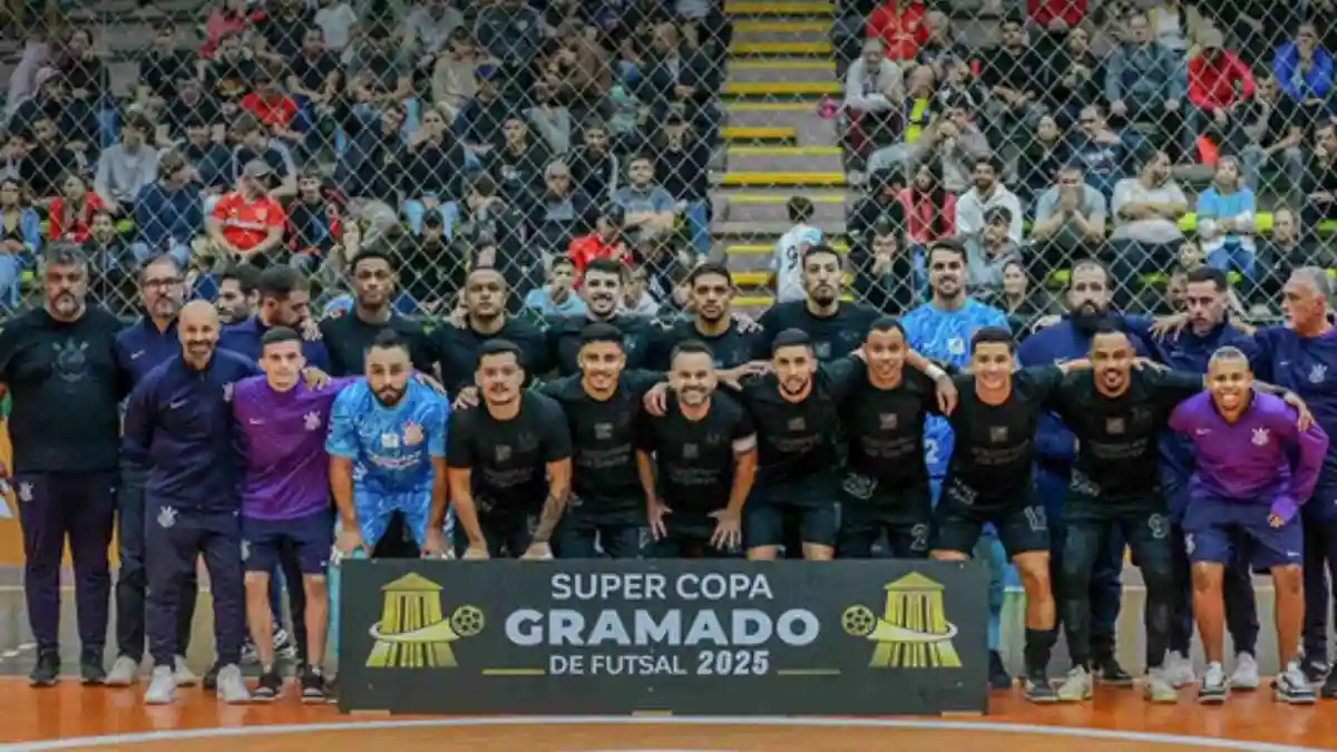 Corinthians se prepara para o duelo decisivo contra o Joinville nas semifinais da Super Copa Gramado de Futsal. Em busca da vaga na final. Foto: Reprodução