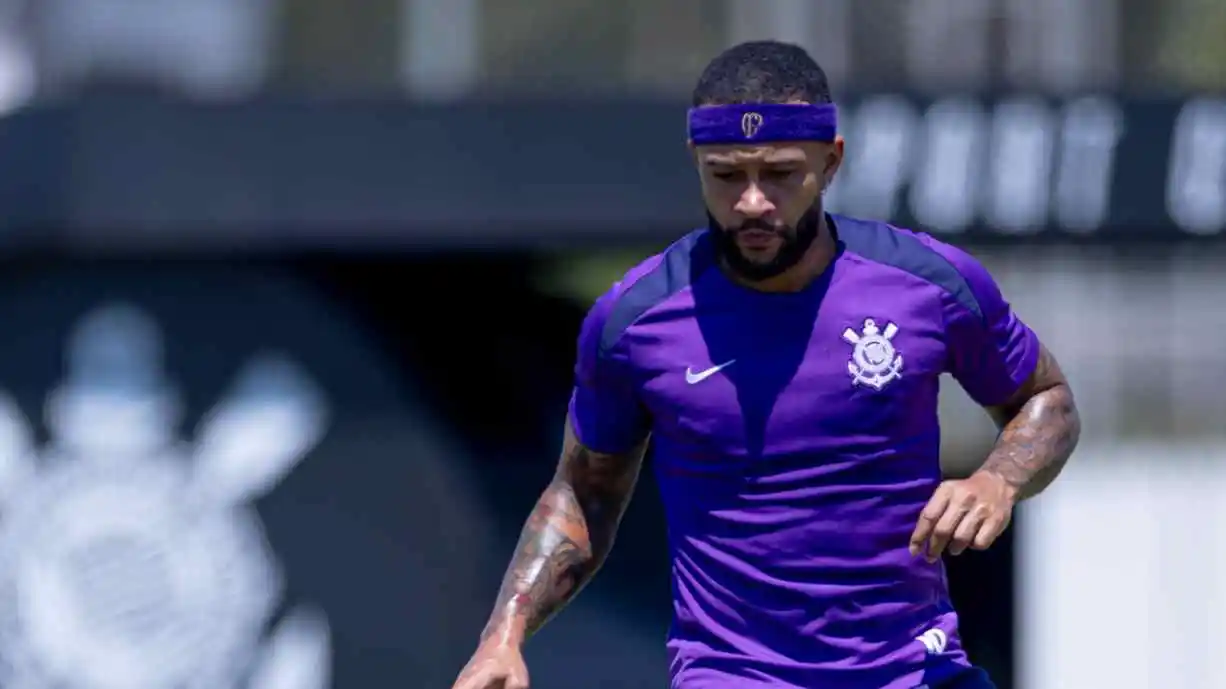 Memphis Depay retomará os treinos com o elenco corintiano para a final do Campeonato Paulista contra o Palmeiras | Rodrigo Coca/Agência Corinthians 