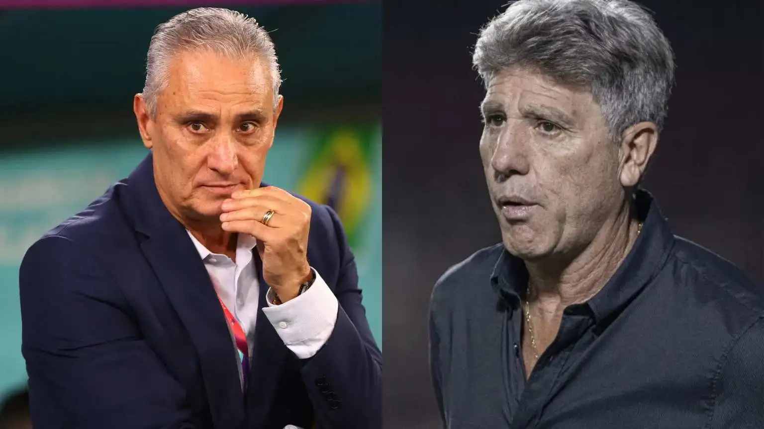 Tite ou Renato, quem é o favorito da torcida para assumir o Corinthians?. Fotos: Hannah Mckay/Reuters, Heber Gomes/AGIF