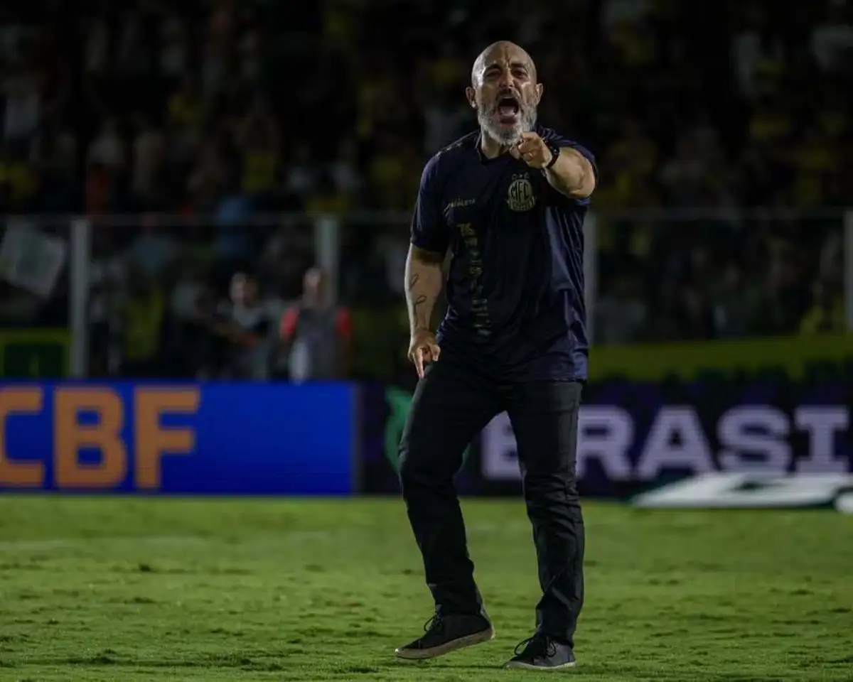 Rafael Guanaes comemorou o segundo gol do Mirassol no jogo contra o Corinthians - Foto: JP Pinheiro/Agência Mirassol