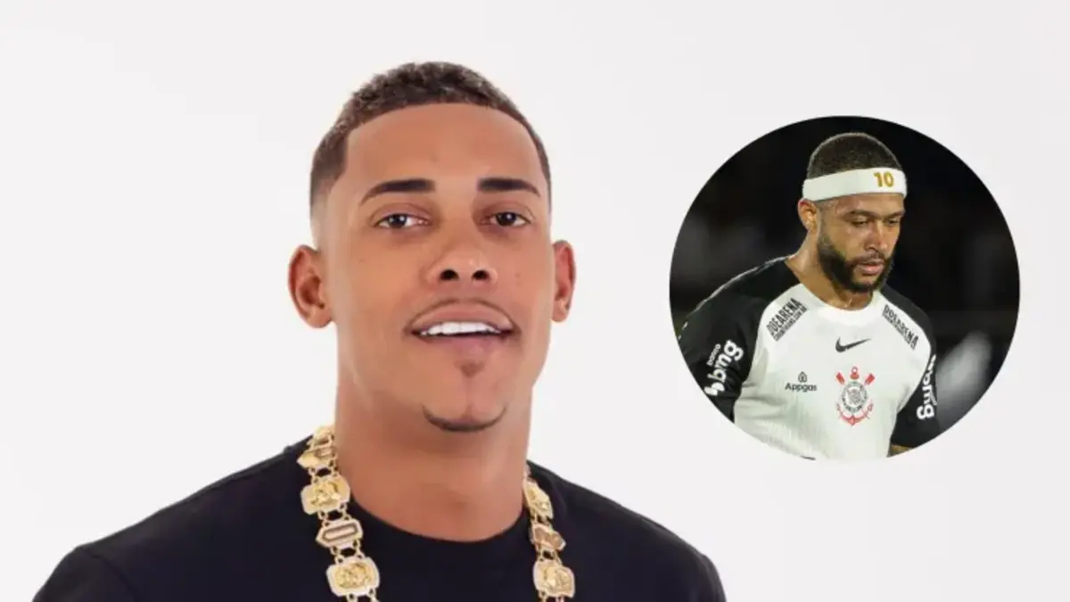 MC Poze defende Depay e rebate críticas após pênalti com cavadinha no jogo contra o Mirassol. Foto: Reprodução