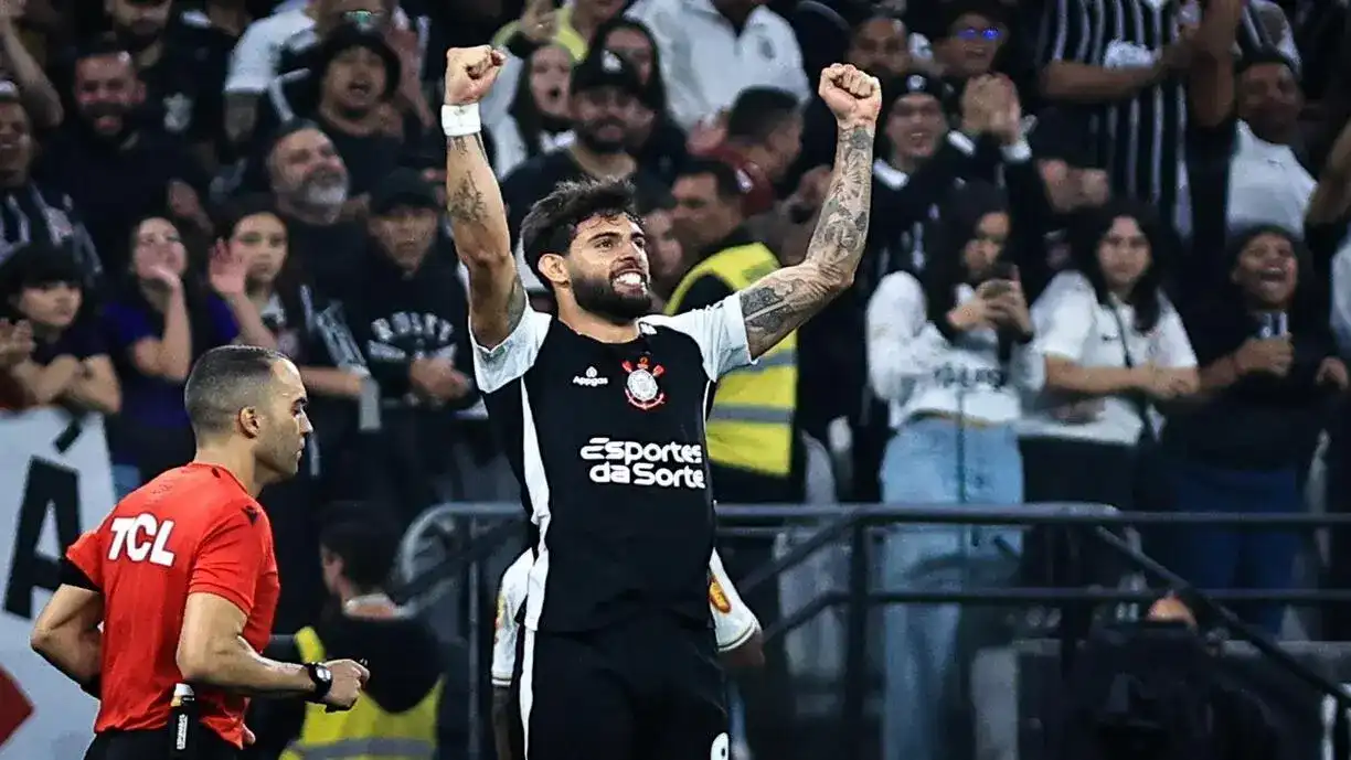 Yuri Alberto celebra mais um gol pelo Corinthians na temporada de 2025 e sonha com convocação para a Seleção Brasileira - Foto: Reprodução