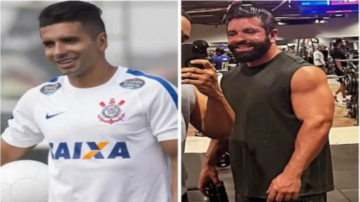 Ex-jogador do Corinthians aparece "bombado" em foto e choca a torcida