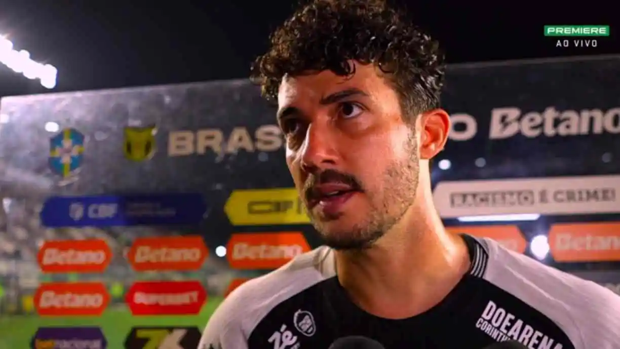 Gustavo Henrique celebra vitória do Timão, mas alerta: foco total até o último minuto é fundamental. Foto: Reprodução Premiere