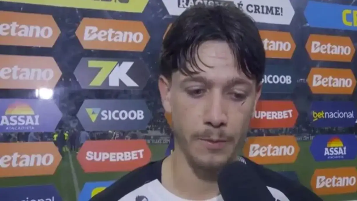Rodrigo Garro concedeu entrevista ao final do duelo entre Corinthians e Bahia, pelo Campeonato Brasileiro - Foto: Reprodução