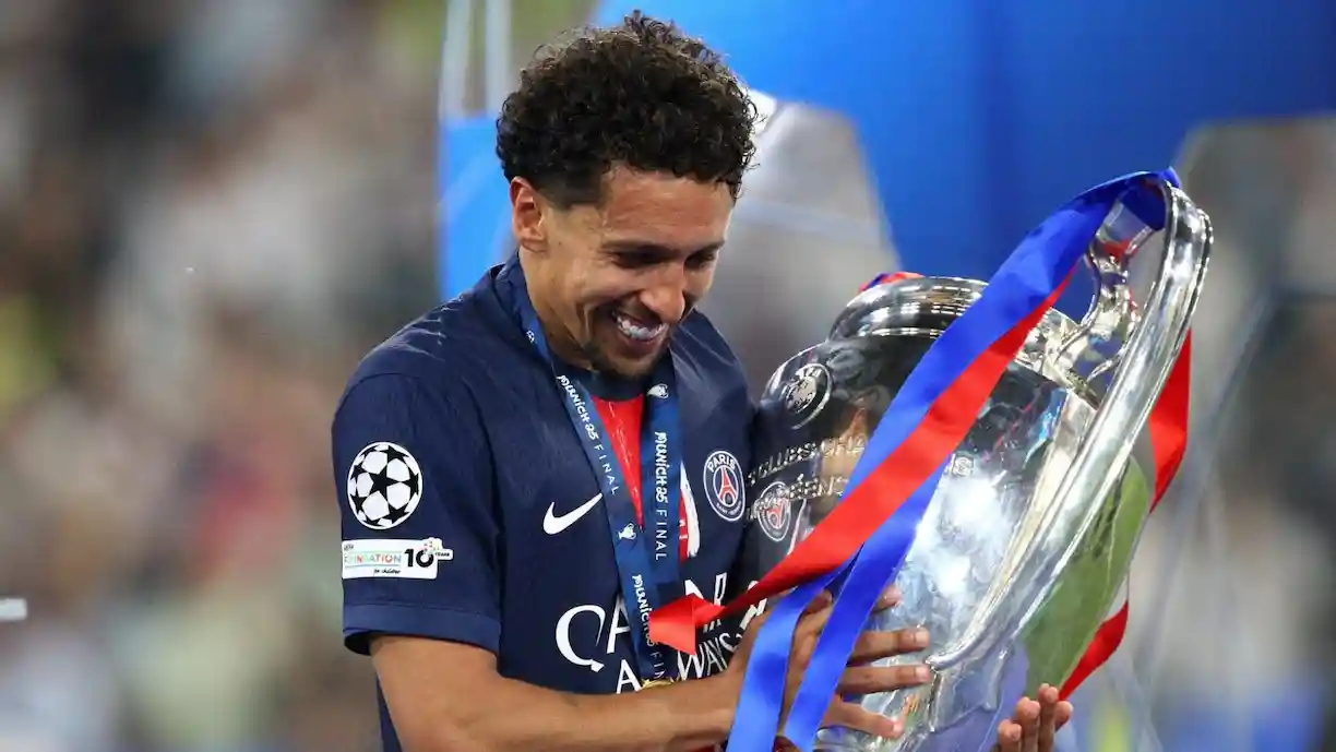 Marquinhos, ex-Corinthians e capitão do PSG, disse estar pronto para enfrentar o Flamengo na final - Foto: Reprodução