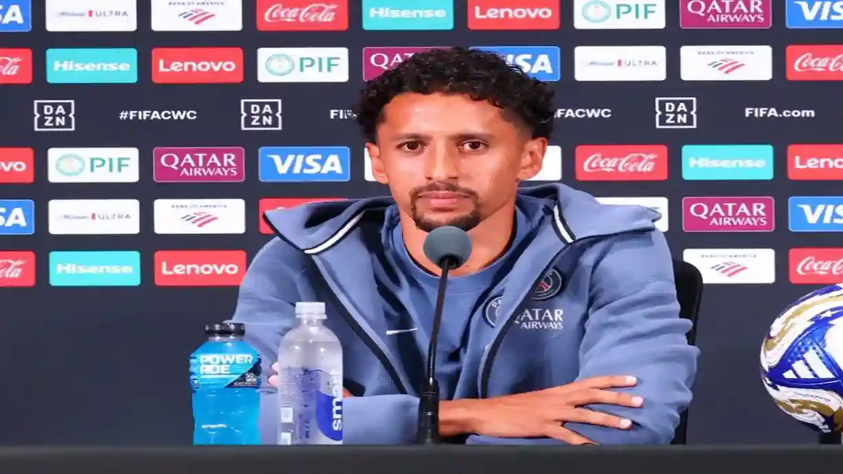 Marquinhos, ex-Corinthians e capitão do PSG, disse estar pronto para enfrentar o Flamengo na final - Foto: Reprodução