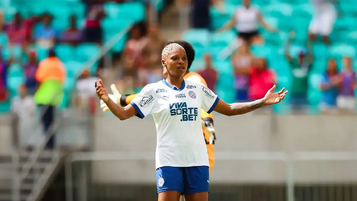 Rhaizza é anunciada como o mais novo reforço do Corinthians para a temporada de 2026 - Foto: Letícia Martins/EC Bahia