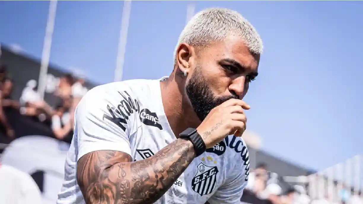 Gabigol vira dúvida para clássico contra o Corinthians que será nesta quinta (22), na Vila Belmiro - Foto Raul Baretta Santos FC