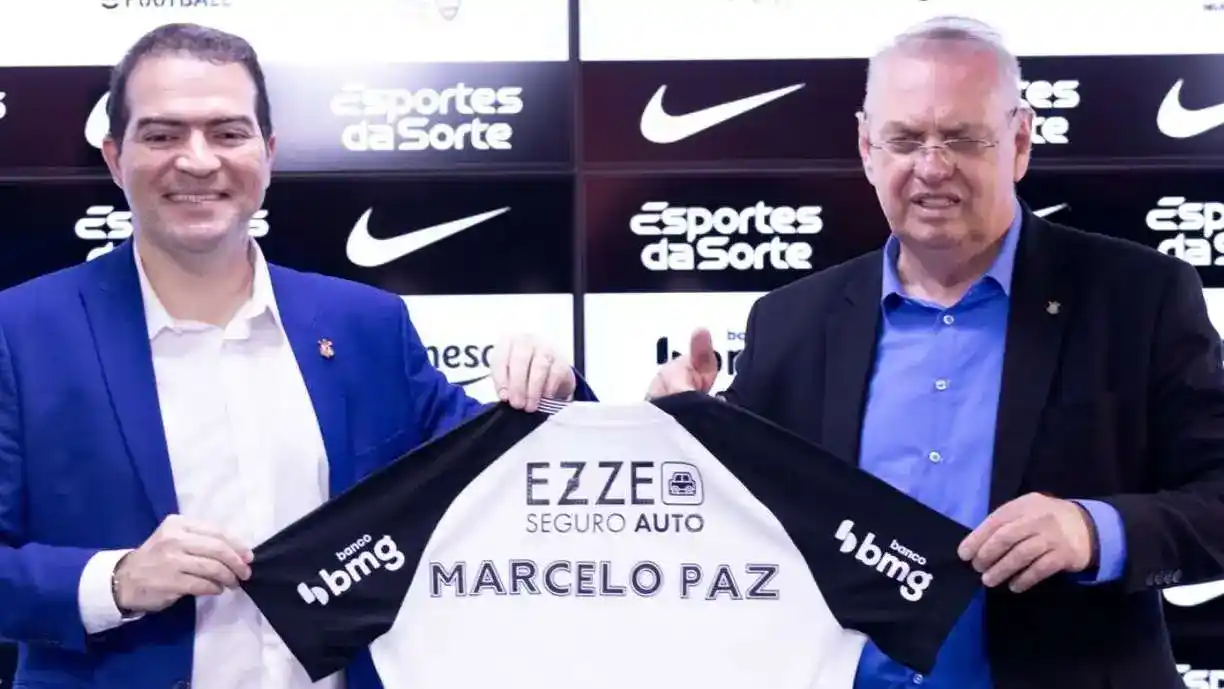 Marcelo Paz concedeu entrevista em sua apresentação pelo Corinthians nesta sexta-feira (09) - Foto: Rodrigo Coca/Agência Corinthians