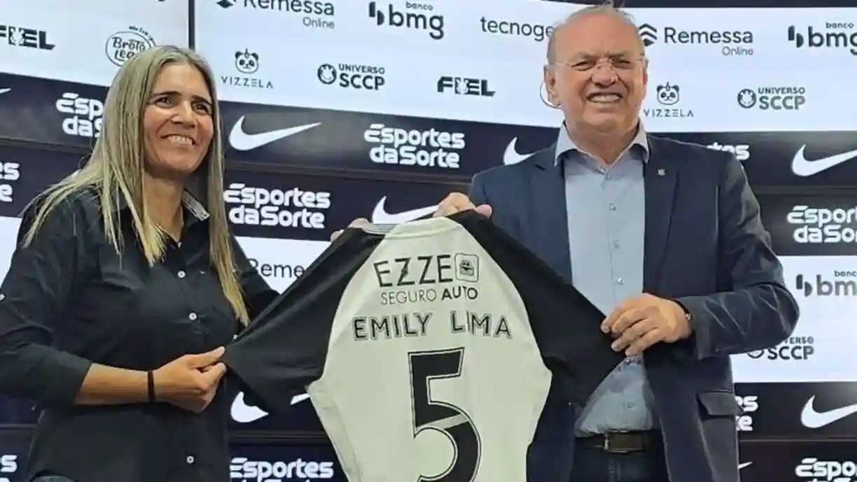 Emily Lima foi apresentada pelo Corinthians, na tarde desta quinta-feira (26), como a nova técnica do clube - Foto: Reprodução/X - Dibradoras