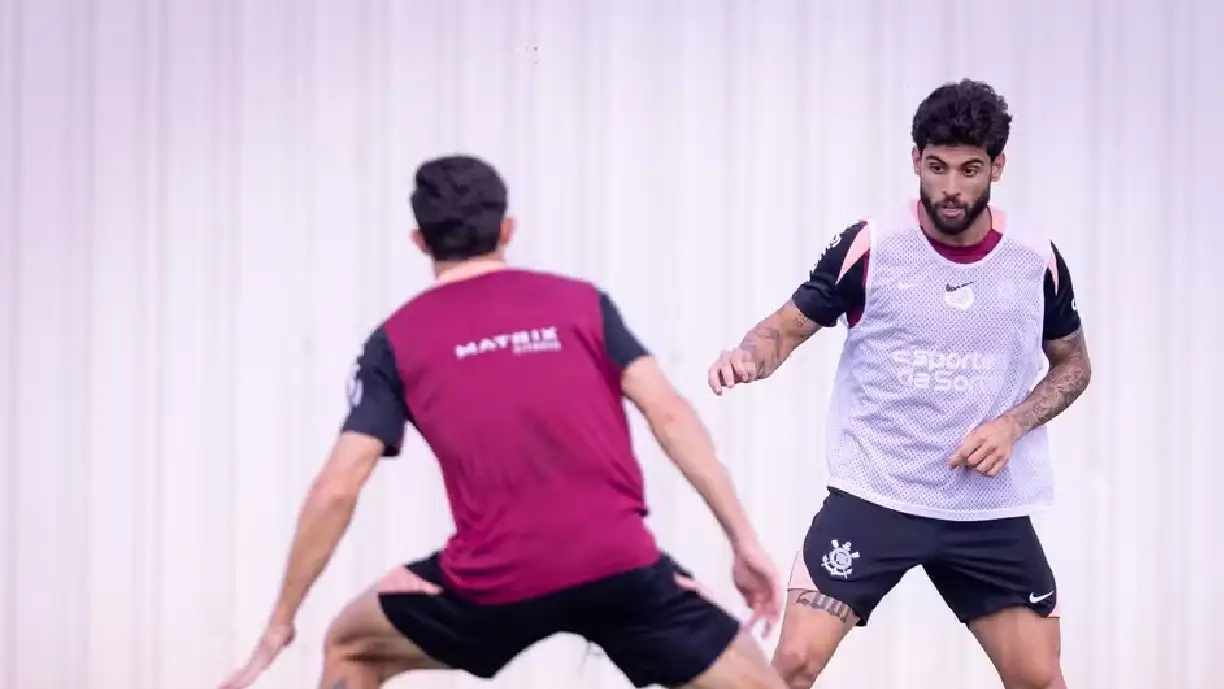 Yuri Alberto é uma das novidades do alvinegro paulista no treino que teve nesta terça - Foto: Rodrigo Coca/Agência Corinthians
