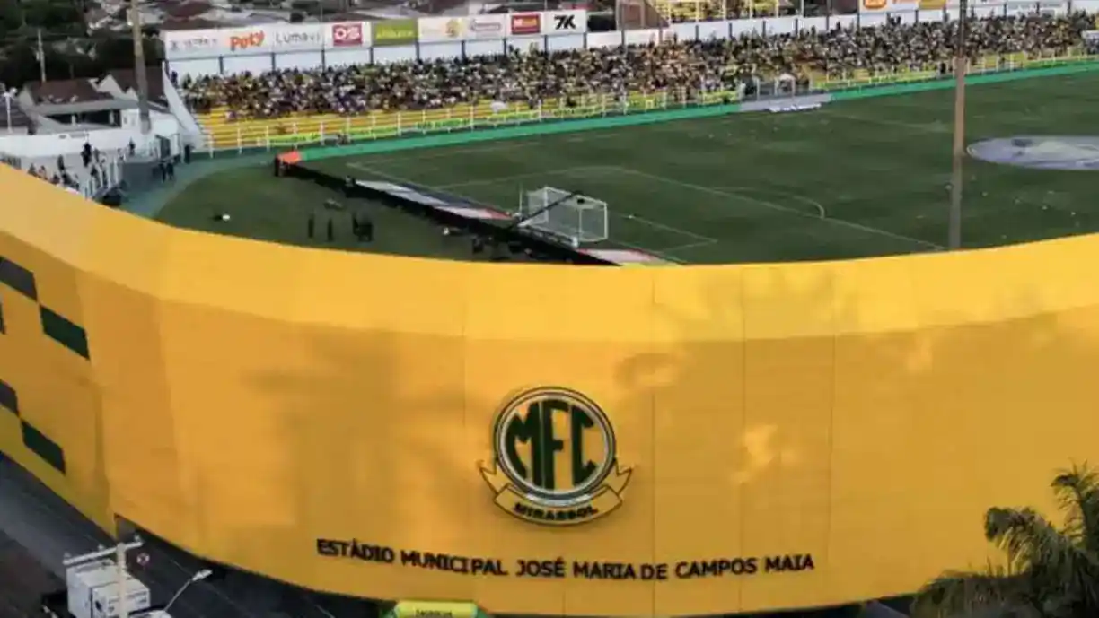 Mirassol e Corinthians se enfrentam pela 14ª rodada do Brasileirão, no Estádio José Maria Campos Maia - Foto: Divulgação/@nopontovoa